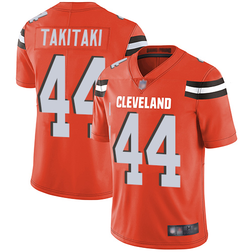 Cleveland Browns Sione Takitaki Men Orange Limited Jersey #44 NFL Football Alternate Vapor Untouchable